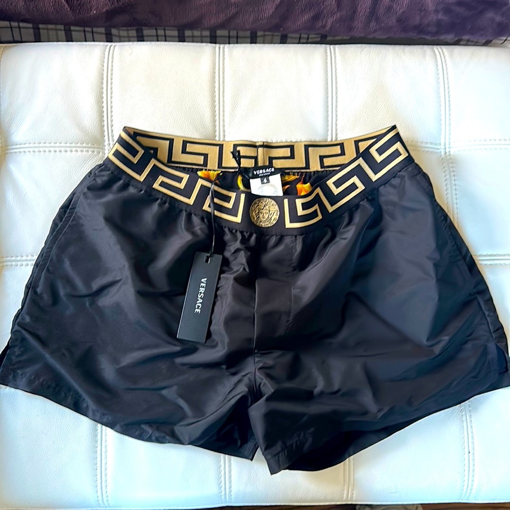 VERSACE GRECA BORDER SWIM SHORTS